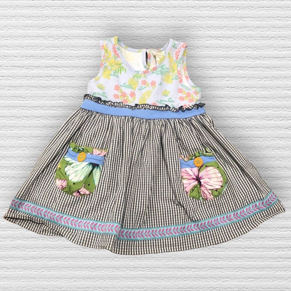 Matilda Jane 6 Bake Sale Gingham & Floral Tunic Tank Top